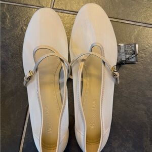 Massimo Dutti and Zara mesh ballet flats